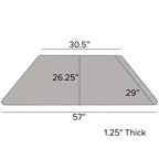 Flash Furniture Table d'activité trapézoïdale en stratifié thermique de 29"W x 57"L - Pieds réglables en hauteur standard