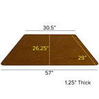 Flash Furniture Table d'activité trapézoïdale en stratifié thermique de 29"W x 57"L - Pieds réglables en hauteur standard