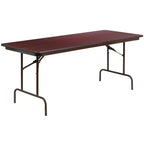 Flash Furniture 6-Foot High Pressure Mahogany Laminate Folding Banquet Table