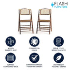 Chaises pliantes en bambou Flash Furniture