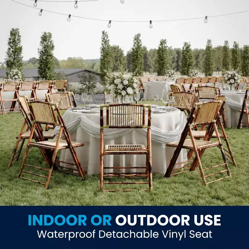 Chaises pliantes en bambou Flash Furniture