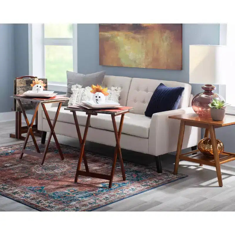 Lot de tables d'appoint Linon en faux marbre
