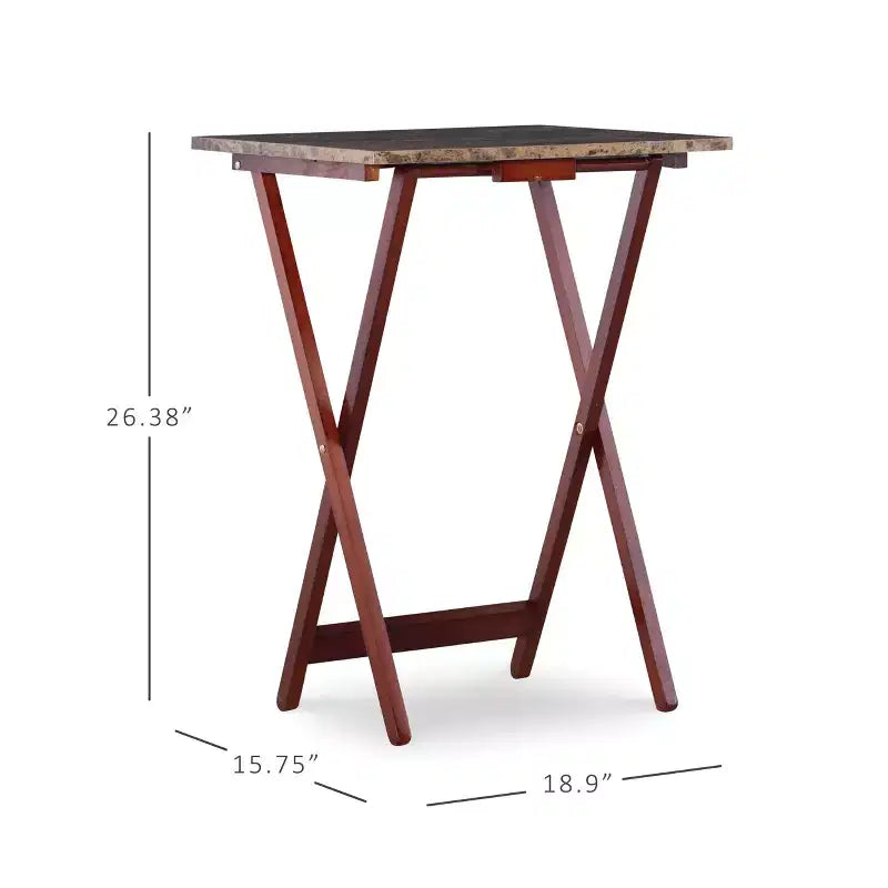 Lot de tables d'appoint Linon en faux marbre