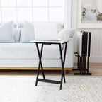 Lot de tables d'appoint Linon en faux marbre