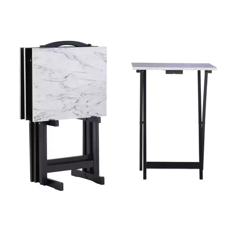 Lot de tables d'appoint Linon en faux marbre