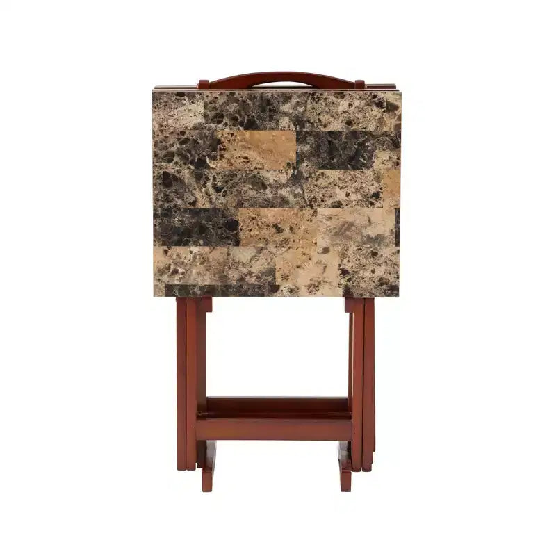 Lot de tables d'appoint Linon en faux marbre
