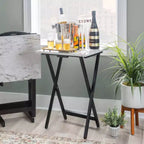 Lot de tables d'appoint Linon en faux marbre