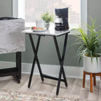 Lot de tables d'appoint Linon en faux marbre