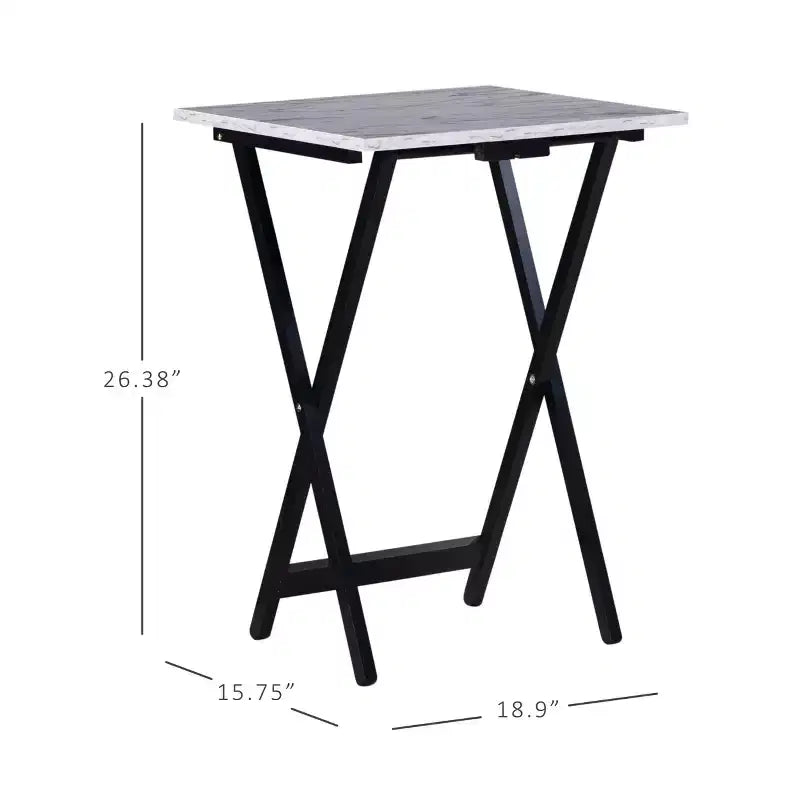 Lot de tables d'appoint Linon en faux marbre