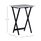 Lot de tables d'appoint Linon en faux marbre