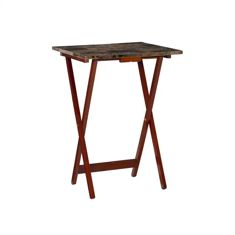 Lot de tables d'appoint Linon en faux marbre