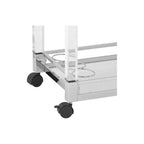 Desservante de bar roulante Studio 55D Rossi 32 3/4" de large en acrylique transparent et chrome