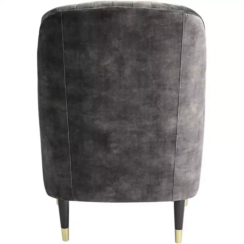 Fauteuil rembourré en velours gris anthracite 55 Downing Street Austen 28 Wide