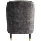 Fauteuil rembourré en velours gris anthracite 55 Downing Street Austen 28 Wide