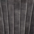Fauteuil rembourré en velours gris anthracite 55 Downing Street Austen 28 Wide