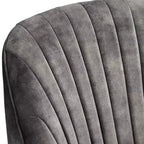 Fauteuil rembourré en velours gris anthracite 55 Downing Street Austen 28 Wide
