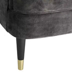 Fauteuil rembourré en velours gris anthracite 55 Downing Street Austen 28 Wide