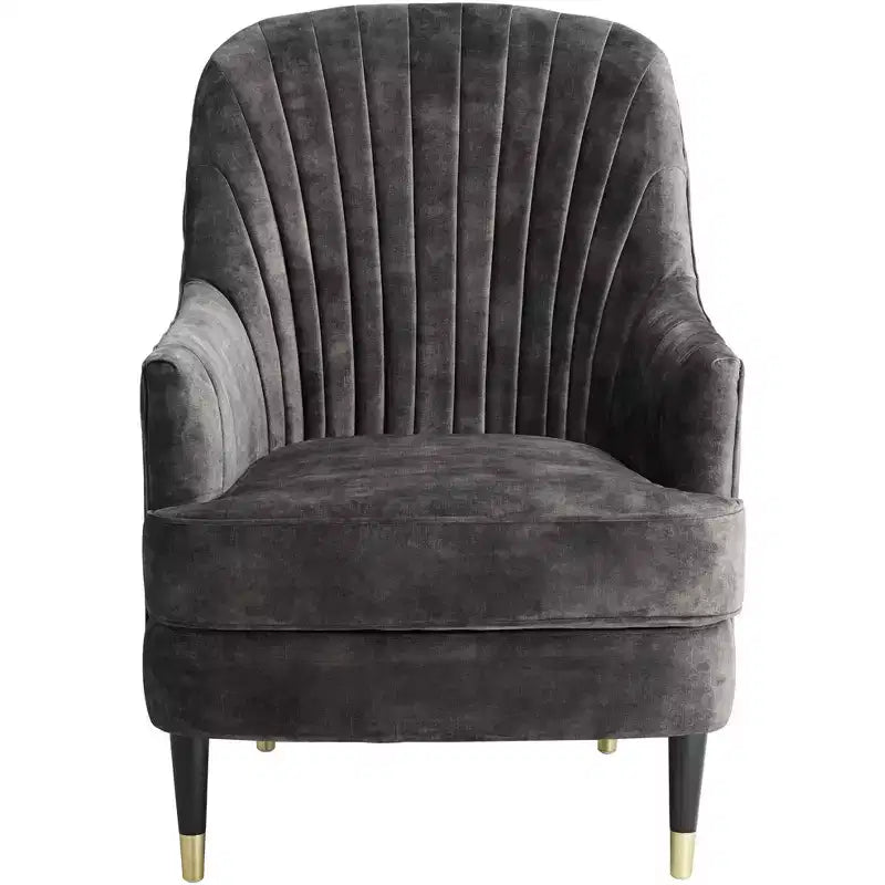 Fauteuil rembourré en velours gris anthracite 55 Downing Street Austen 28 Wide