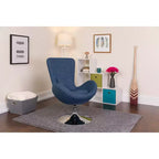 Chaise d'appoint de réception série Egg de Flash Furniture avec assise incurvée