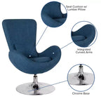 Chaise d'appoint de réception série Egg de Flash Furniture avec assise incurvée