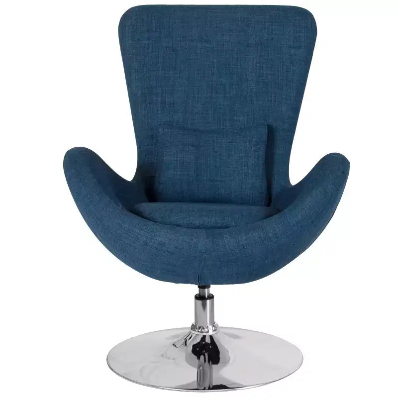 Chaise d'appoint de réception série Egg de Flash Furniture avec assise incurvée