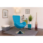 Chaise d'appoint de réception série Egg de Flash Furniture avec assise incurvée