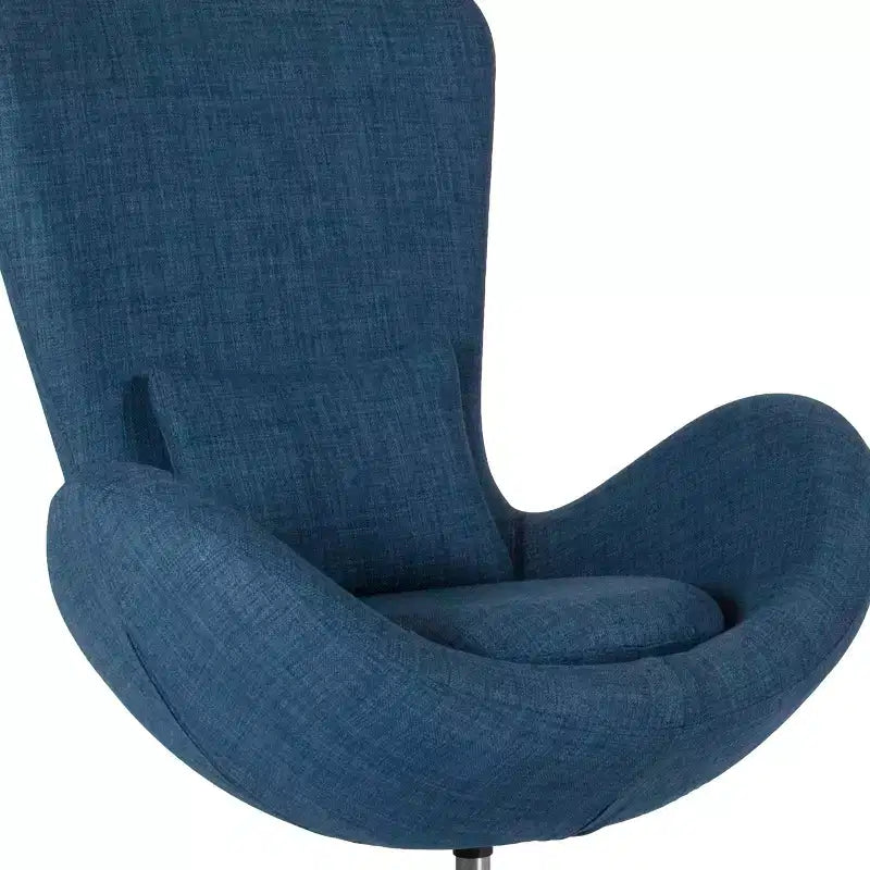 Chaise d'appoint de réception série Egg de Flash Furniture avec assise incurvée
