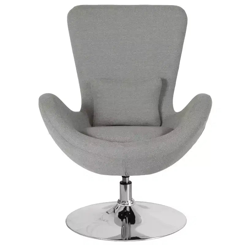 Chaise d'appoint de réception série Egg de Flash Furniture avec assise incurvée