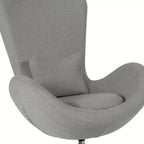 Chaise d'appoint de réception série Egg de Flash Furniture avec assise incurvée