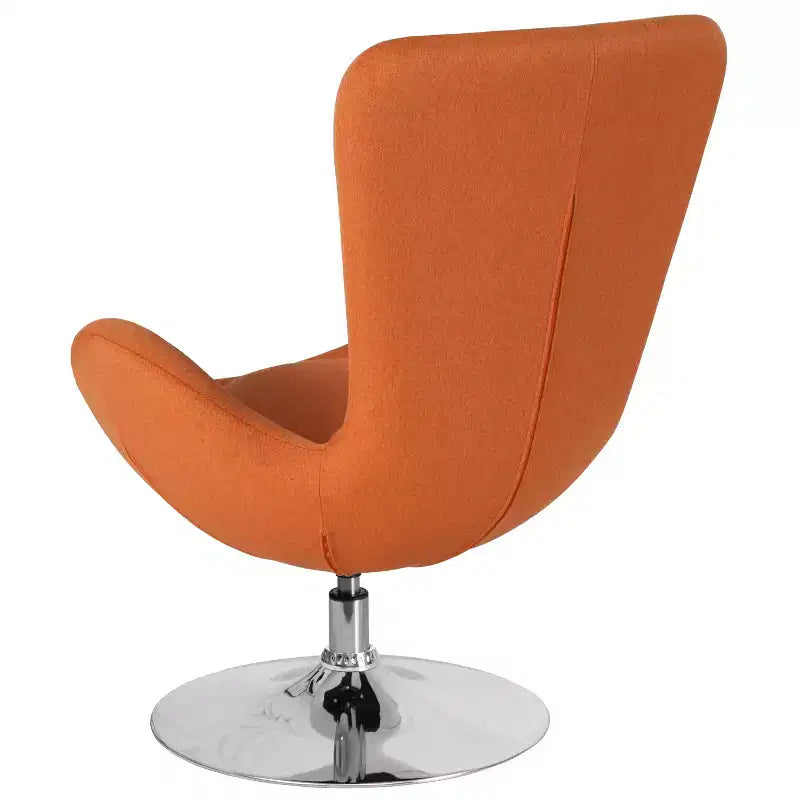 Chaise d'appoint de réception série Egg de Flash Furniture avec assise incurvée