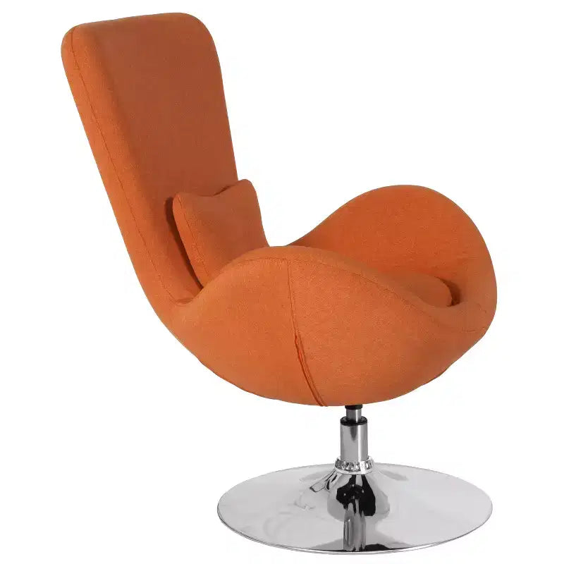 Chaise d'appoint de réception série Egg de Flash Furniture avec assise incurvée
