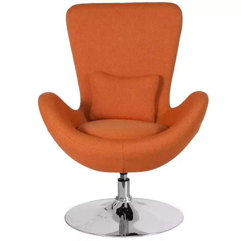 Chaise d'appoint de réception série Egg de Flash Furniture avec assise incurvée