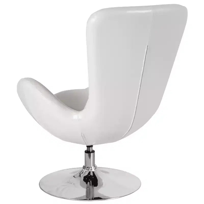 Chaise d'appoint de réception série Egg de Flash Furniture avec assise incurvée