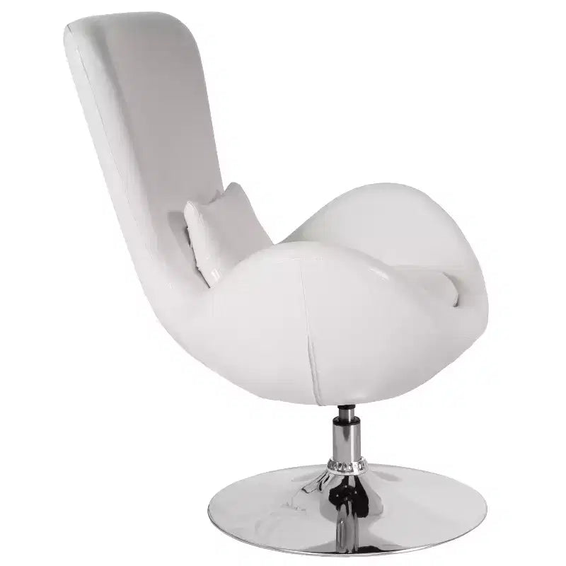 Chaise d'appoint de réception série Egg de Flash Furniture avec assise incurvée
