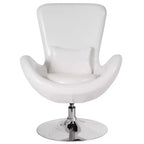 Chaise d'appoint de réception série Egg de Flash Furniture avec assise incurvée