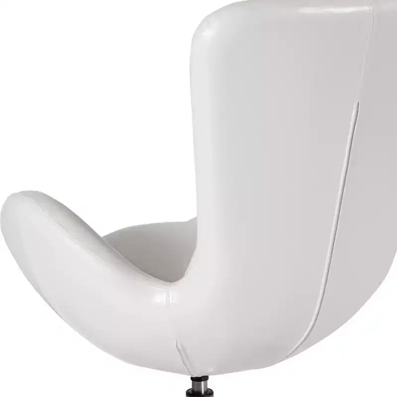 Chaise d'appoint de réception série Egg de Flash Furniture avec assise incurvée