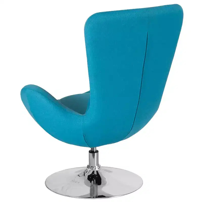 Chaise d'appoint de réception série Egg de Flash Furniture avec assise incurvée