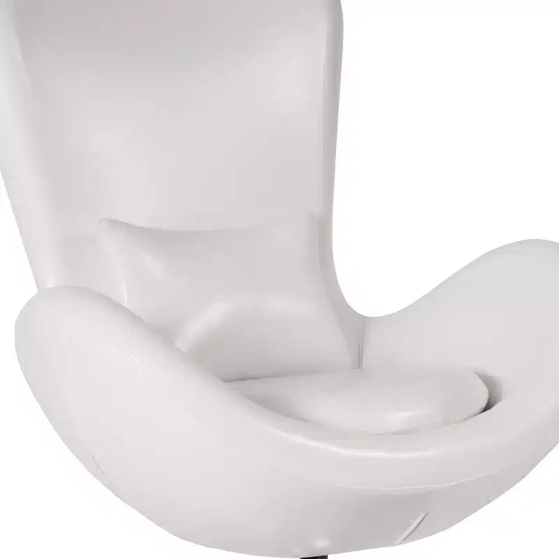 Chaise d'appoint de réception série Egg de Flash Furniture avec assise incurvée