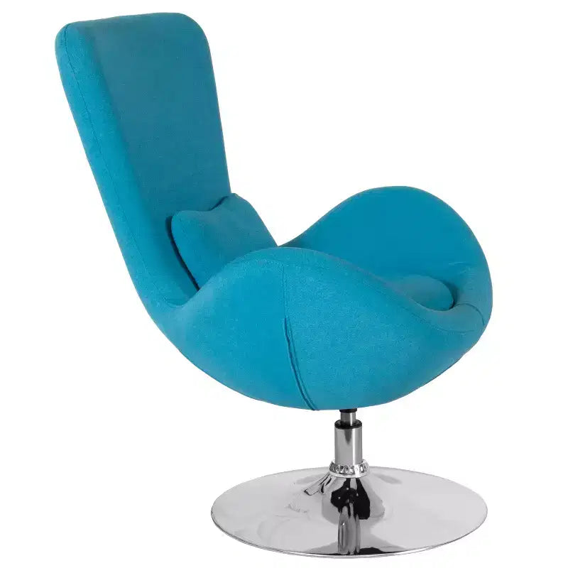 Chaise d'appoint de réception série Egg de Flash Furniture avec assise incurvée