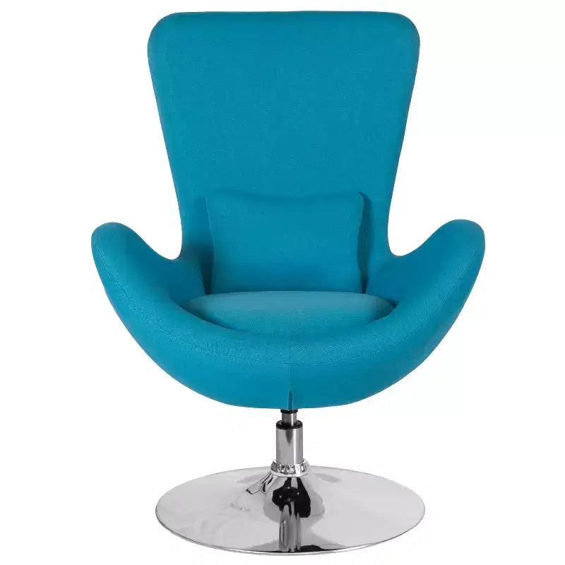 Chaise d'appoint de réception série Egg de Flash Furniture avec assise incurvée