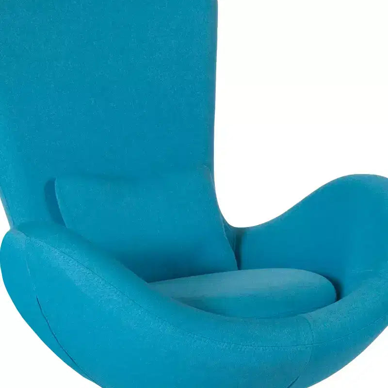 Chaise d'appoint de réception série Egg de Flash Furniture avec assise incurvée