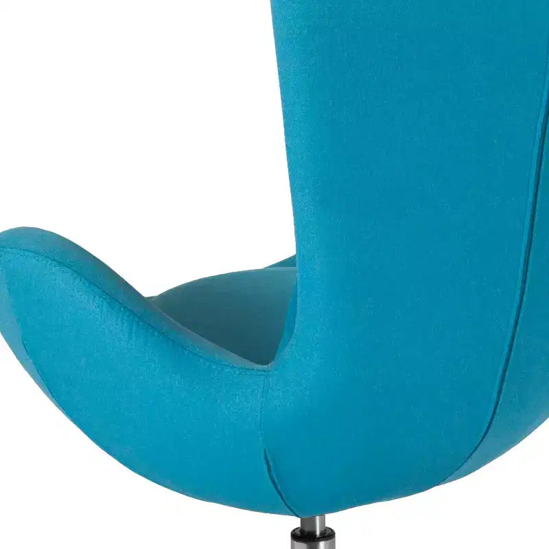 Chaise d'appoint de réception série Egg de Flash Furniture avec assise incurvée