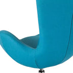 Chaise d'appoint de réception série Egg de Flash Furniture avec assise incurvée