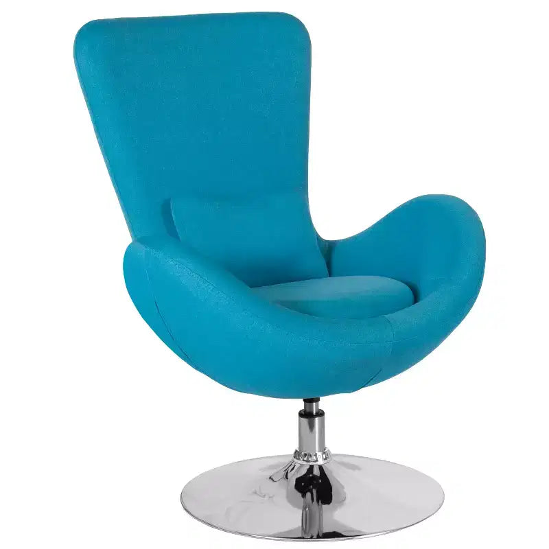 Chaise d'appoint de réception série Egg de Flash Furniture avec assise incurvée