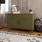 Armoire d'appoint en métal à 2 portes Shadwick de RealRooms
