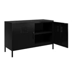 Armoire d'appoint en métal à 2 portes Shadwick de RealRooms