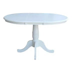 Table à manger extensible ronde 36 International Concepts avec ensemble de 4 chaises à dossier en X