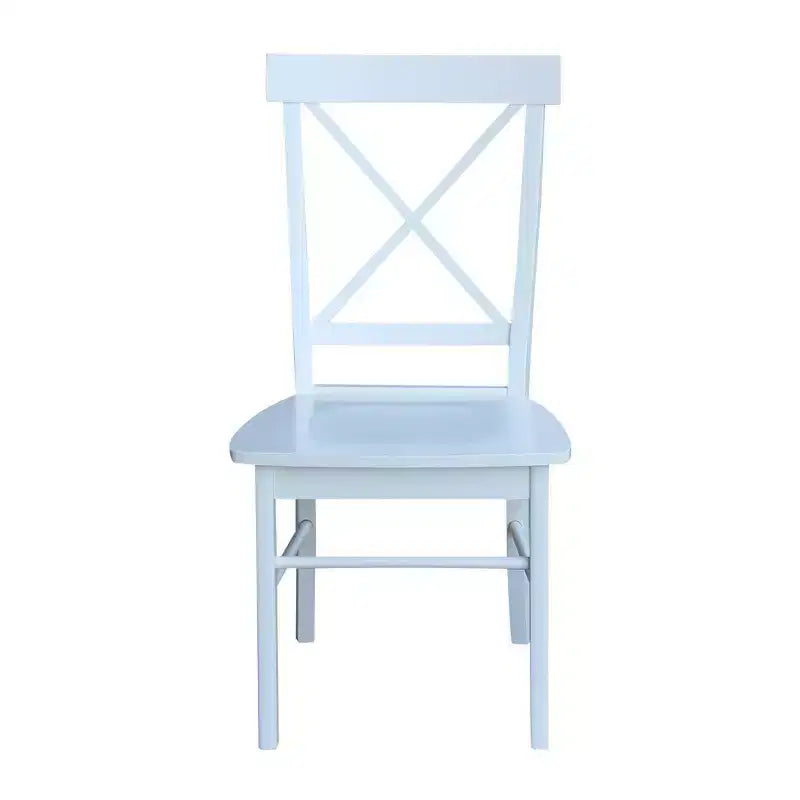 Table à manger extensible ronde 36 International Concepts avec ensemble de 4 chaises à dossier en X
