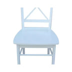 Table à manger extensible ronde 36 International Concepts avec ensemble de 4 chaises à dossier en X