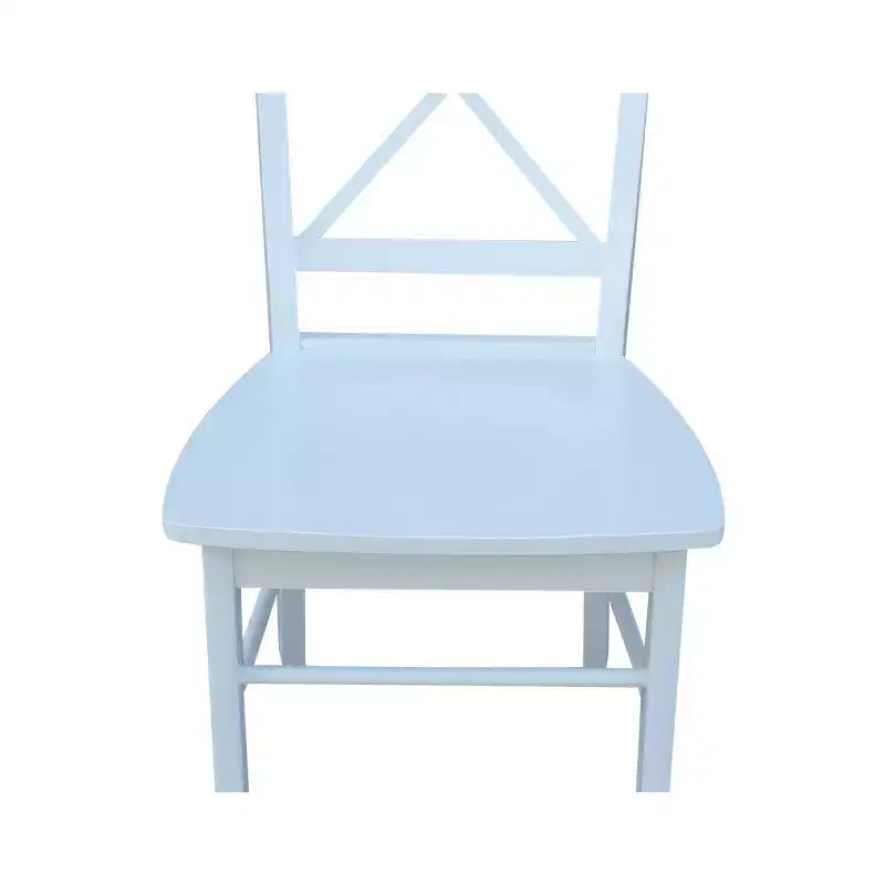 Table à manger extensible ronde 36 International Concepts avec ensemble de 4 chaises à dossier en X